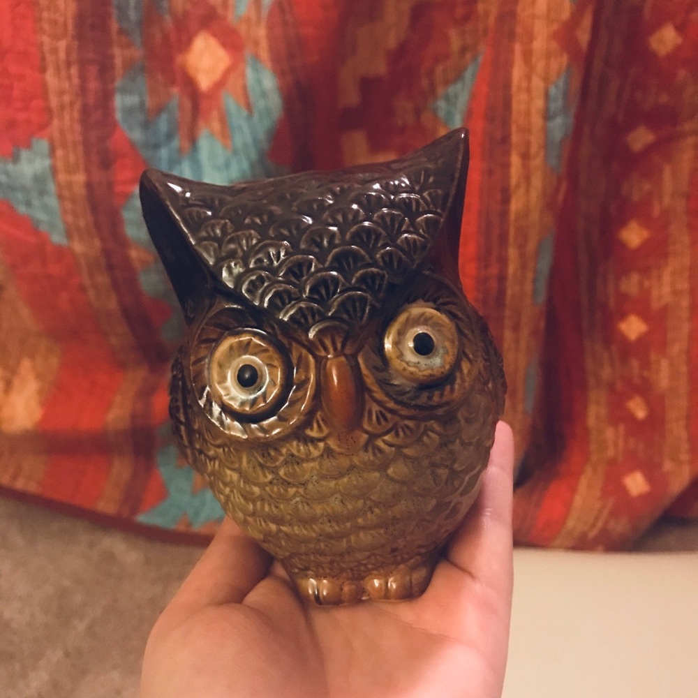 🎀 VINTAGE Owl Coin Bank